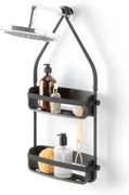Черен висящ пластмасов рафт за баня Flex - Umbra