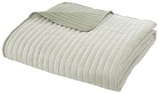 Зелено капитонирано покривало за легло 220x230 cm Stripe – Catherine Lansfield