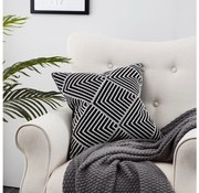 Eglo 420005 - Декоративна възглавница CHEVERY 45x45 см черен/бял