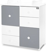 LORELLI Classic Шкаф с повивалник БЯЛО / STONE GREY