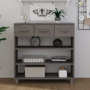 Sonata H Конзолна маса HAMAR светлосива 90x35x90 см борово дърво масив