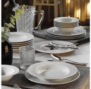 Комплект за хранене 18 части бял/порцелан