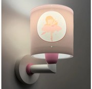 Dalber 60919 - Детска стенна лампа PRINCESS DANCE 1xE27/15W/230V розова