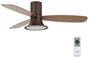 Lucci Air 210663 - LED Димируем fan FLUSSO 1xGX53/18W/230V кафяв + д.у.