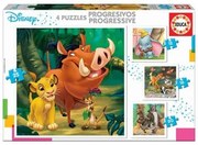 Educa - Детски пъзел Disney Животни 4 броя 18104