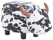 Детска табуретка с ракла - черно-бяла крава