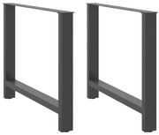 4013318 vidaXL Крака за трапезна маса, антрацит, 2 бр., 90 x (72-73) см, стомана