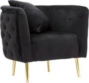 Черно кадифено кресло Bucarest – Mauro Ferretti