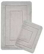 Светлосиви килими за баня в комплект от 2 бр. 50x80 cm Cerceve – Foutastic