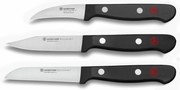 Wüsthof GOURMET 3-частен комплект кухненски ножове за зеленчуци, черен