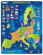 Larsen - Пъзел: Образователен – "Европейски съюз" – 70 части, голям