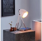 Eglo 49727 - Настолна лампа CHESTER 1xE27/60W/230V бяла/медна