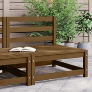 805668 vidaXL Градински среден диван, меденокафяв, бор масив