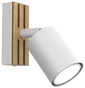 Спот аплик TERRA 1xGU10/8W/230V бял/дъб