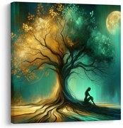 Картина на платно – Спокойна нощ под дървото на живота