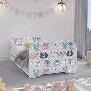 Брилянтно детско легло с горски животни 160 х 80 см