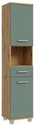 Шкаф за баня VENOM зелен/дъб artisan