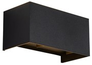 Външна стенна лампа черна с LED 4-светлини IP54 - Edwin