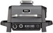 Електрическа скара опушвач Ninja OG701EU, 2400W, До 260C, Вътрепно аминово керамично покритие, Woodfire, Сив