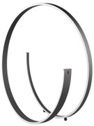 Черна LED подова лампа с гласово управление/ управление чрез мобилно приложение с метален абажур (височина 75 cm) Cinardi – CINQUE