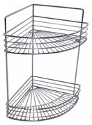 Двуетажна стена за душ 30,6x37,5 см, хром лъскав