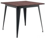 Antique - Квадратна маса 80x80x75cm метал дърво (B-M808075)