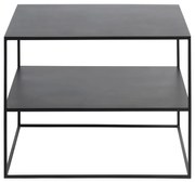 Черна метална масичка за кафе 65x65 cm Pebble – Unique Furniture