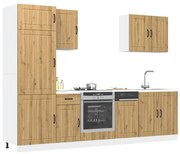 3314780 vidaXL Комплект кухненски шкафове от 7 части Lucca, инженерно дърво