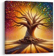 Картина на платно – Сияещо дърво на живота с дъга