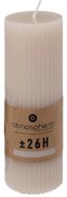 Свещ без аромат atmosphera Demi, Кръгла, 5x14 cm - Бежов