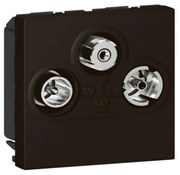 Legrand 079186L TV/R/SAT Розетка Mosaic, 2М, mat black, - 079186L