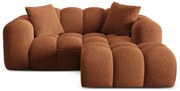 Теракотен шенилов ъглов диван (десен ъгъл) Treno – Cosmopolitan Design