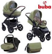 Комбинирана бебешка количка 3в1 Forester BUBA - зелена