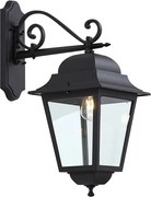 Класически външен стенен фенер черен IP44 - Big