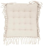 Възглавница за стол atmosphera Macrame, 40x40 cm, Слонова кост