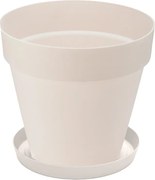 Саксия Yali - 28 х 26 см - Бяла