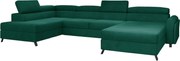 Ъглов диван Baikal-Green-Left