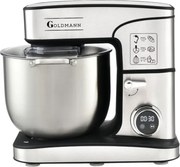 Планетарен миксер Goldmann GM-1115DP, 3500W, 16 л, 6 скорости + импулси, Таймер, Иноксова купа, LED, Инокс