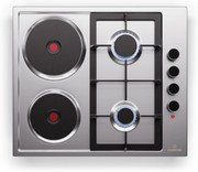Klarstein MultiChef 4 Hot Plate, електрически и газов котлон, 4 зони за готвене, 2 горелки, 2 електрически котлона