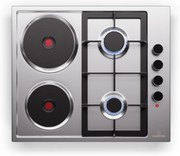 Klarstein MultiChef 4 Hot Plate електрическо и газово котлонно поле 4 зони за готвене 2 газови горелки 2 електрически котлона