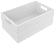 Бяла дървена кутия за съхранение 36x26x15 cm – Orion