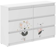 Детски скрин с мишка 77x30x120 cm