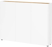 Бяло шкафче от декор от дъб 138x105x25 cm Libbiano – Germania