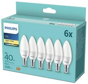 К-кт 6 бр. LED крушки Philips B35 E14/5W/230V 2700K