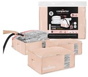 Вакуумни пластмасови кутии за съхранение на дрехи в комплект 3 бр. 65x45x27 cm Pink Edition – Compactor