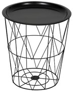 Помощна маса atmosphera Kumi, Метал, Ø37 cm - Черен