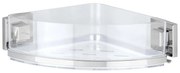 WENKO 22686100-Ъглова полица VACUUM-LOC QUADRO ED 28x19,5 см сребърна/прозрачна