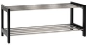 Черна етажерка за обувки от тополова дървесина Padova - House Nordic