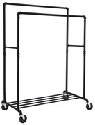 Мобилен стоящ закачалник LINEA черен