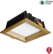 APLED - LED Лампа SQUARE WOODLINE LED/6W/230V 4000K 12x12 см дъб масивнo дървo